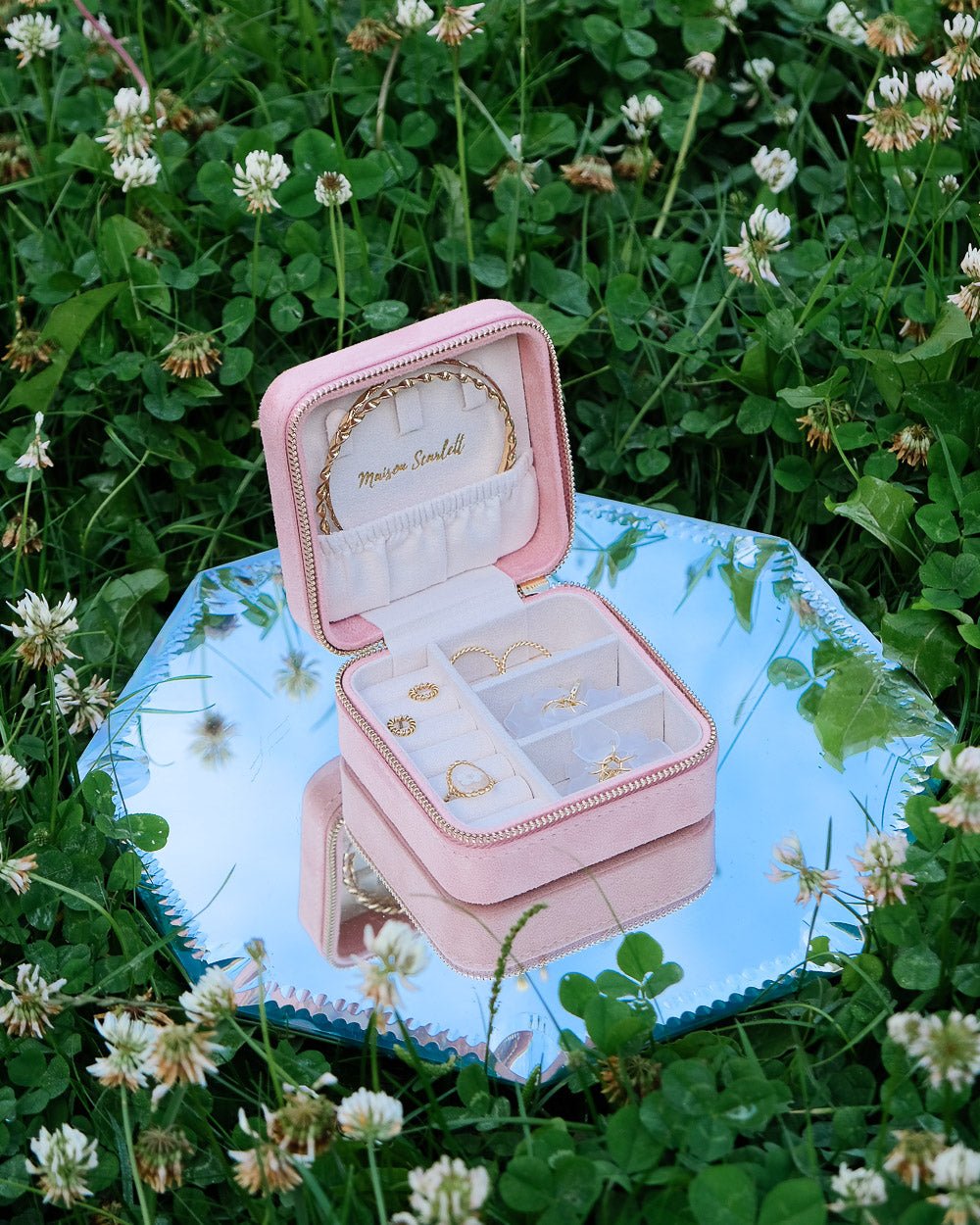 Corinne Velvet Travel Jewelry Box - Outlet