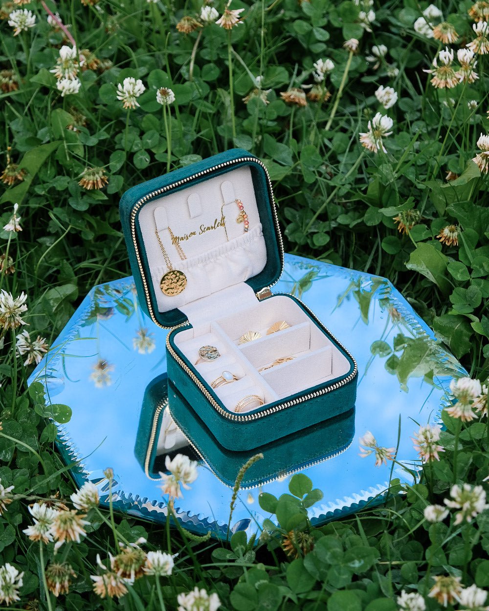 Corinne Velvet Travel Jewelry Box - Outlet