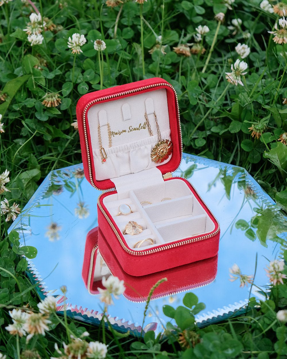 Corinne Velvet Travel Jewelry Box - Outlet