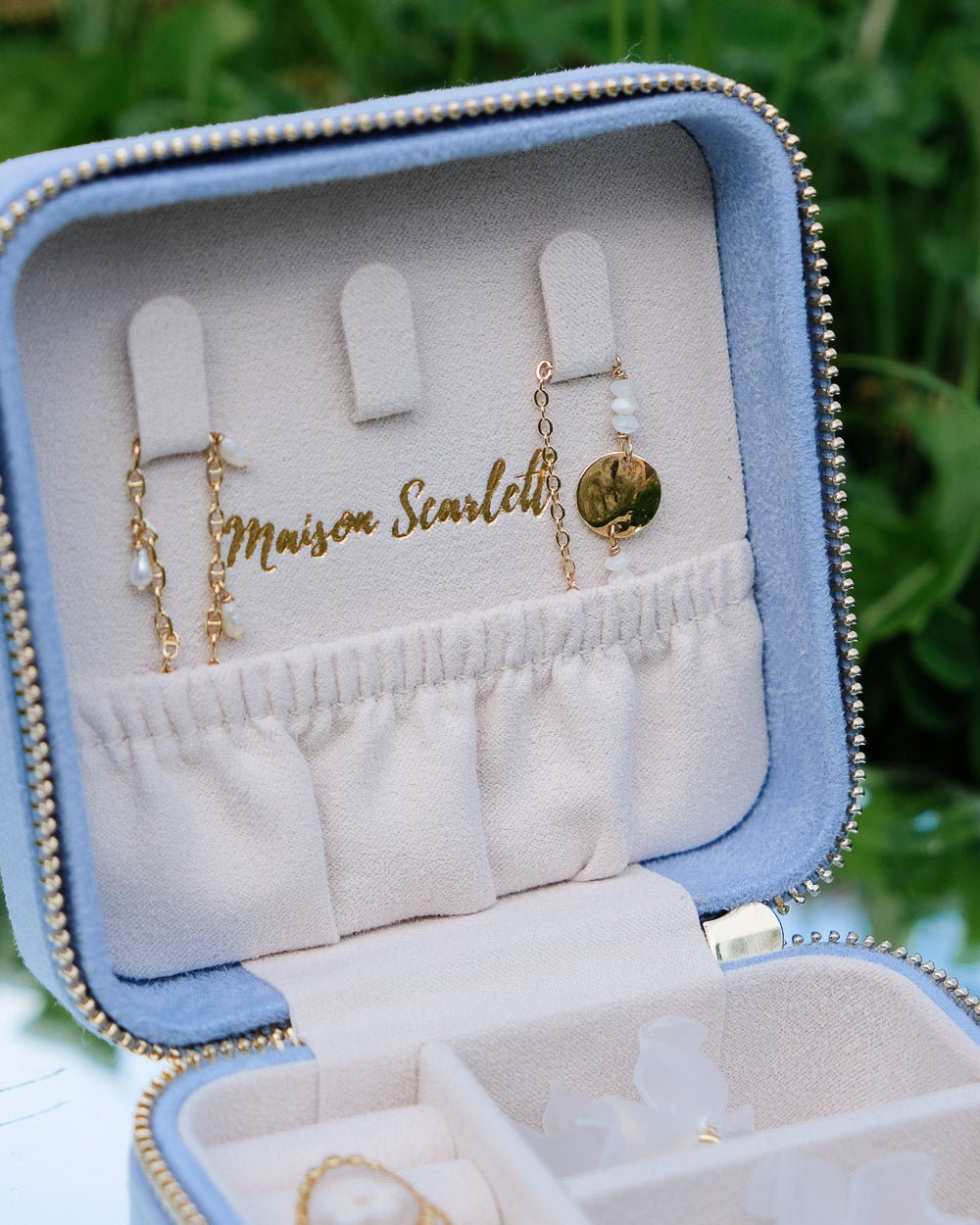 Corinne Velvet Travel Jewelry Box - Outlet
