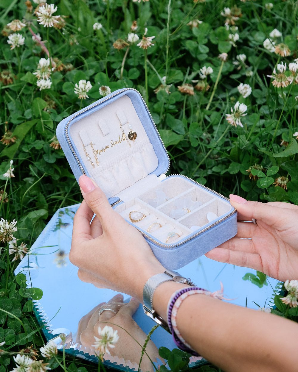 Corinne Velvet Travel Jewelry Box - Outlet