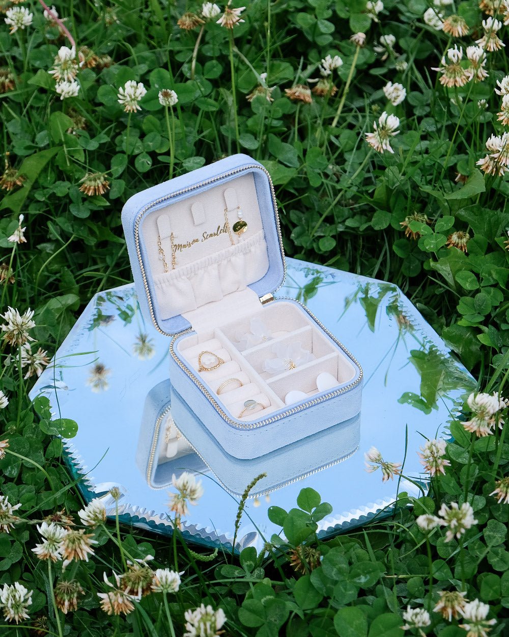 Corinne Velvet Travel Jewelry Box - Outlet