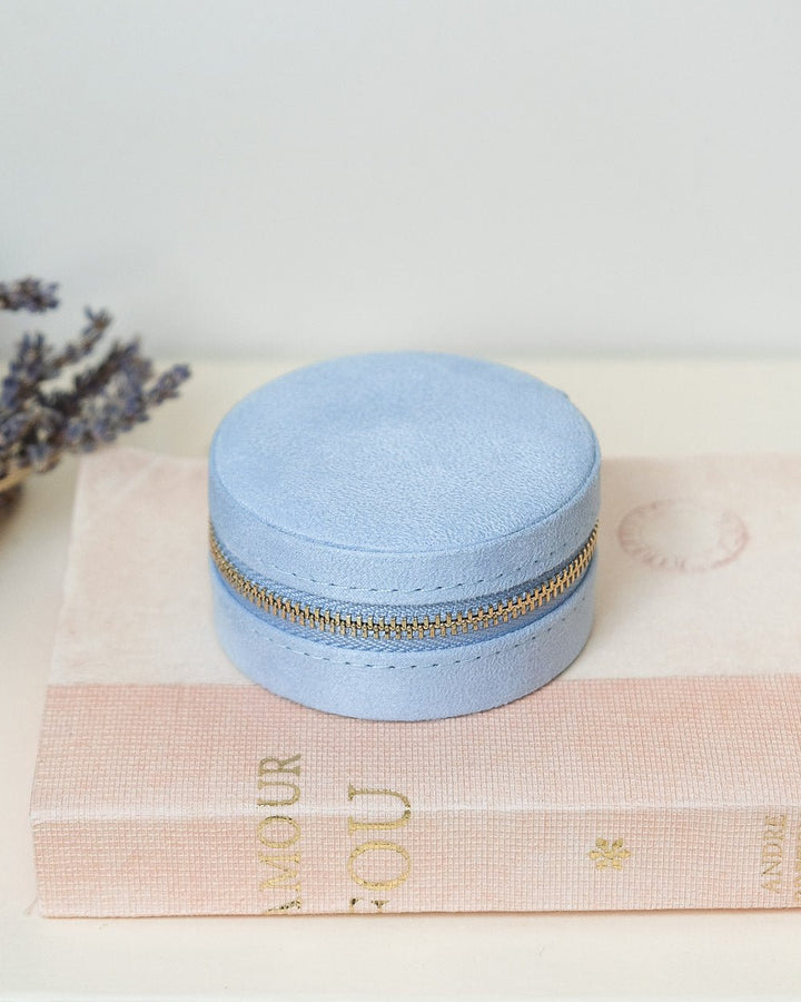 Yvonne velvet travel jewelry box