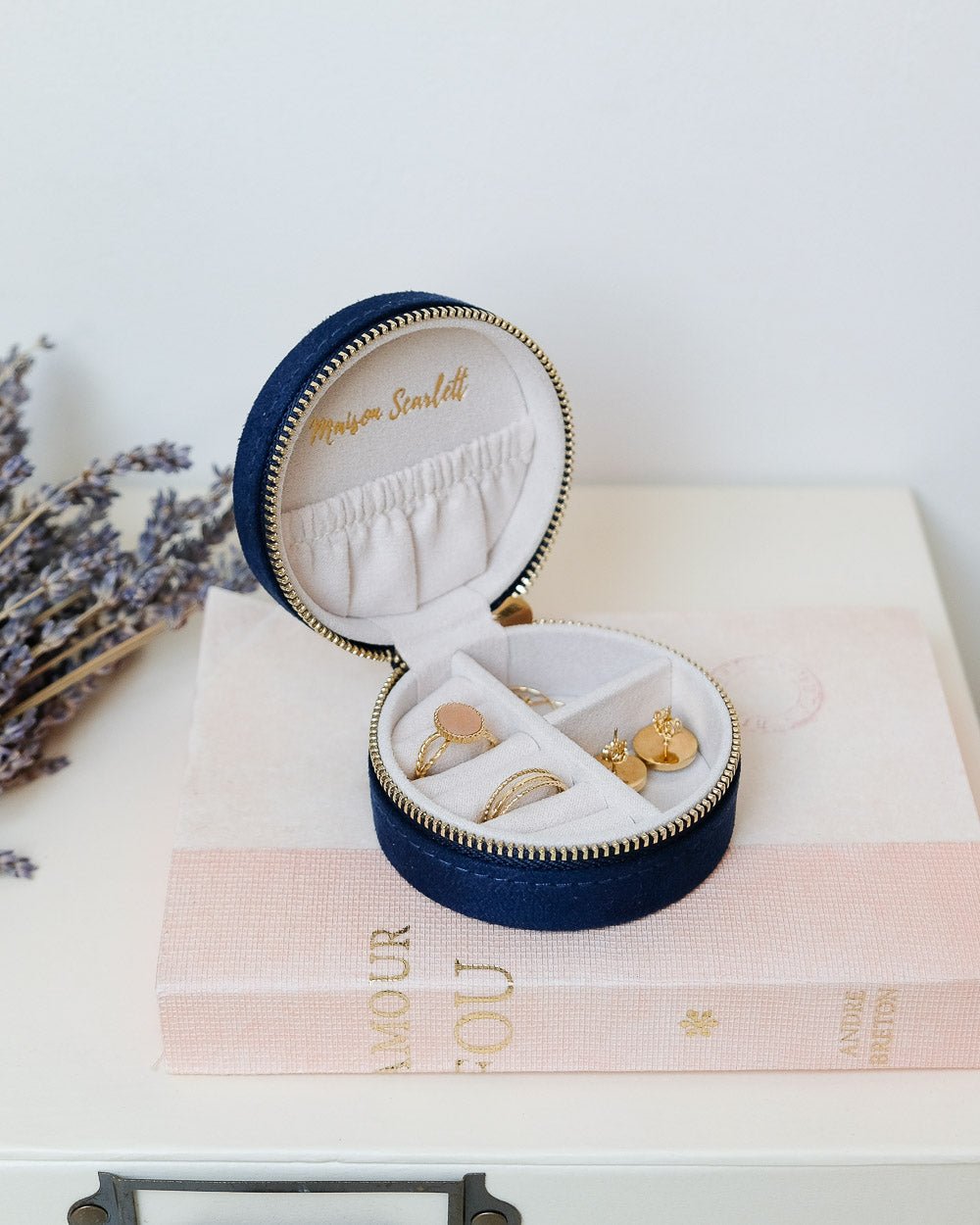 Yvonne Velvet Travel Jewelry Box - Outlet