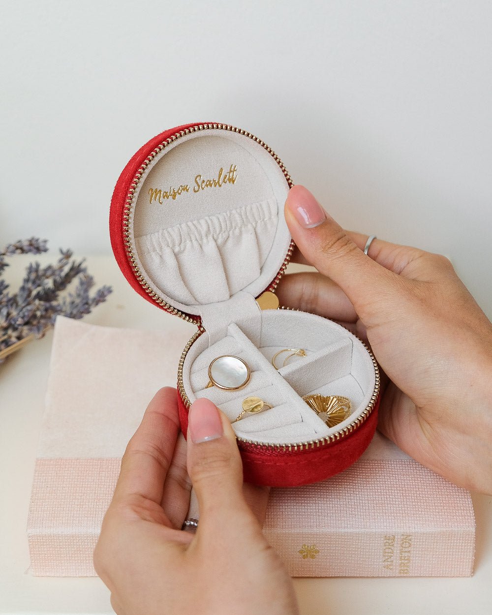 Yvonne Velvet Travel Jewelry Box - Outlet