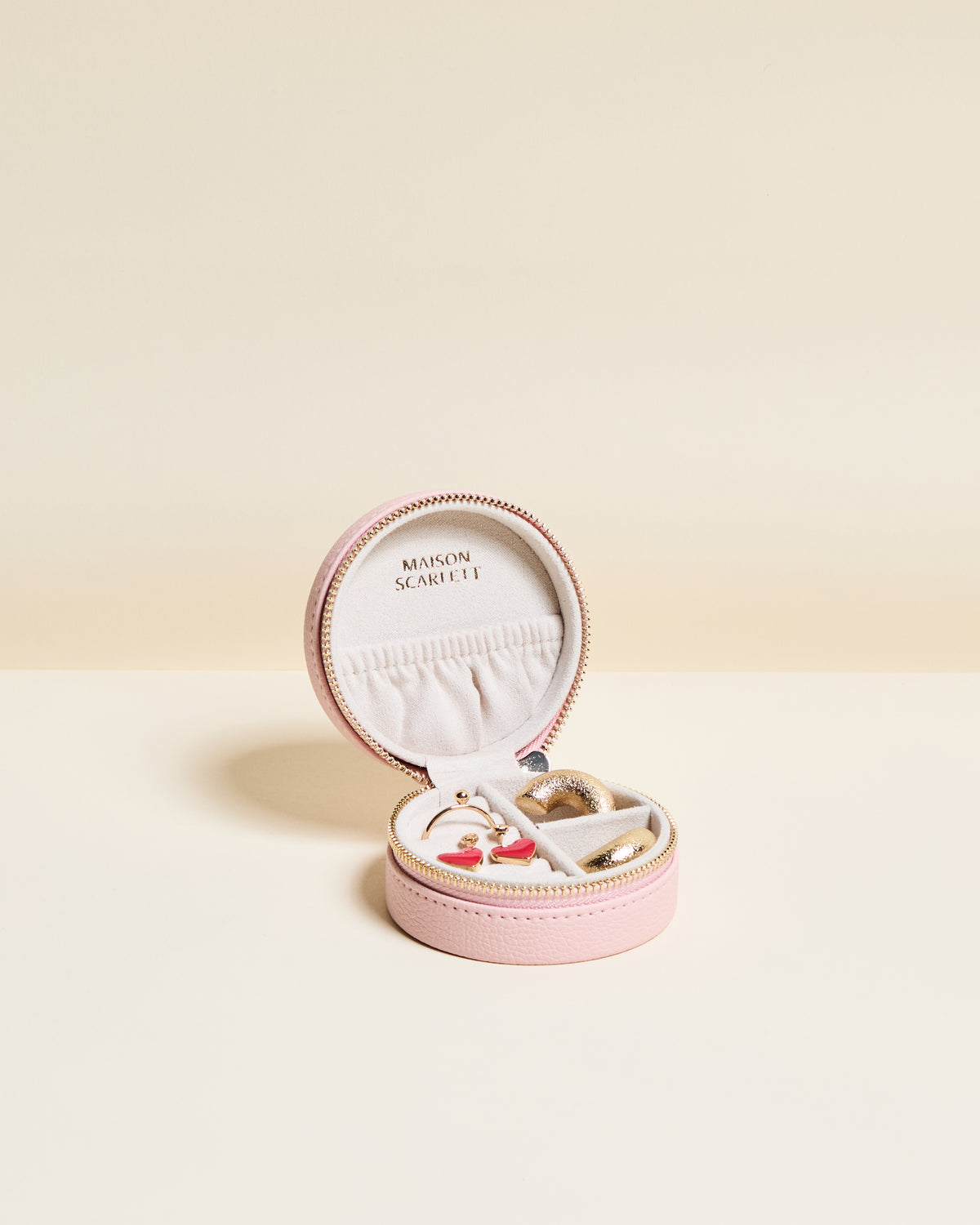 Yvonne PU leather travel jewelry box