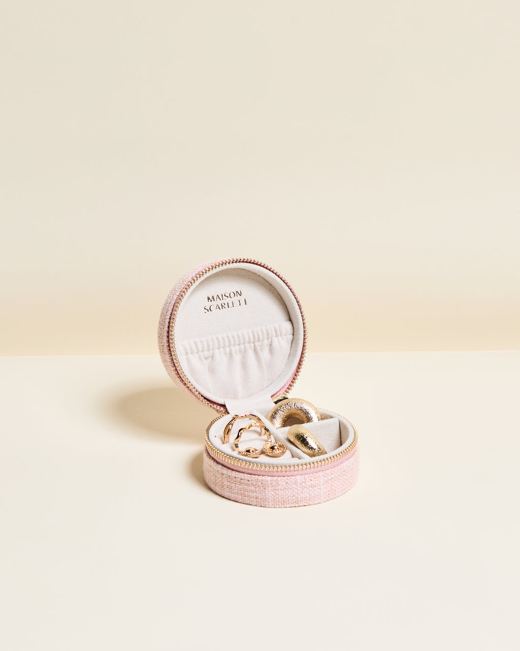 Yvonne Linen Travel Jewelry Box