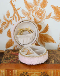 Yvonne teddy fabric travel jewelry box - outlet