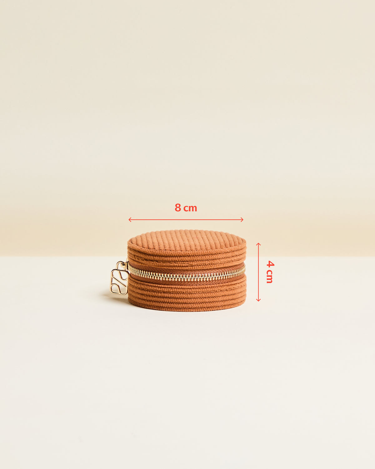 Yvonne corduroy travel jewelry box