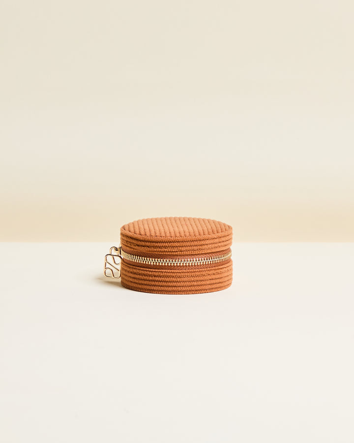 Yvonne corduroy travel jewelry box
