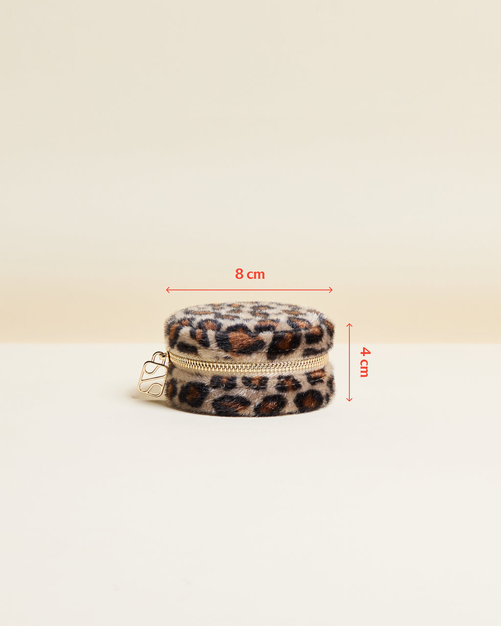 Yvonne Travel Jewelry Box in Leopard Velvet