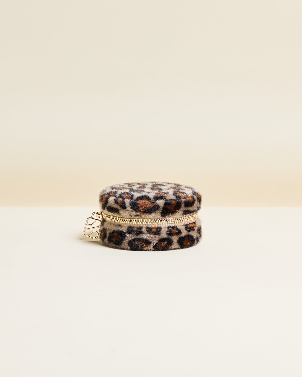 Yvonne Travel Jewelry Box in Leopard Velvet
