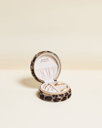 Yvonne Travel Jewelry Box in Leopard Velvet