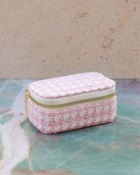 Marie mini houndstooth travel jewelry box - outlet