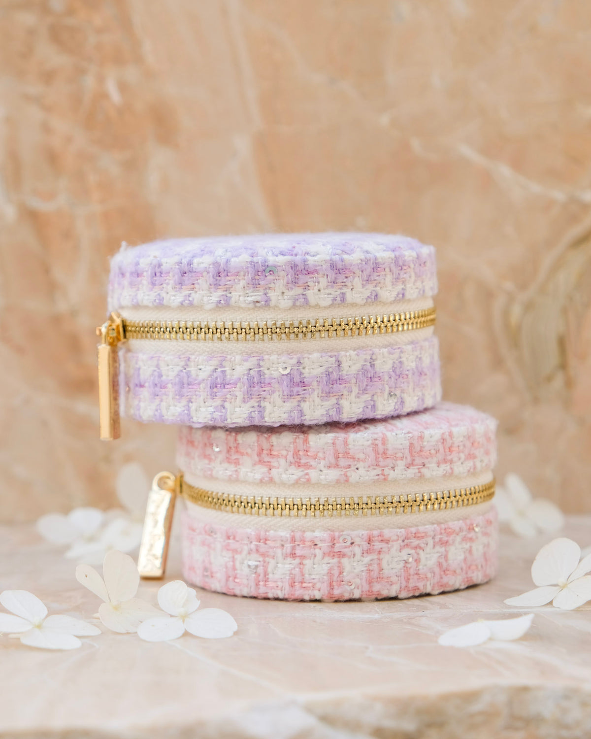 Yvonne houndstooth travel jewelry box - outlet