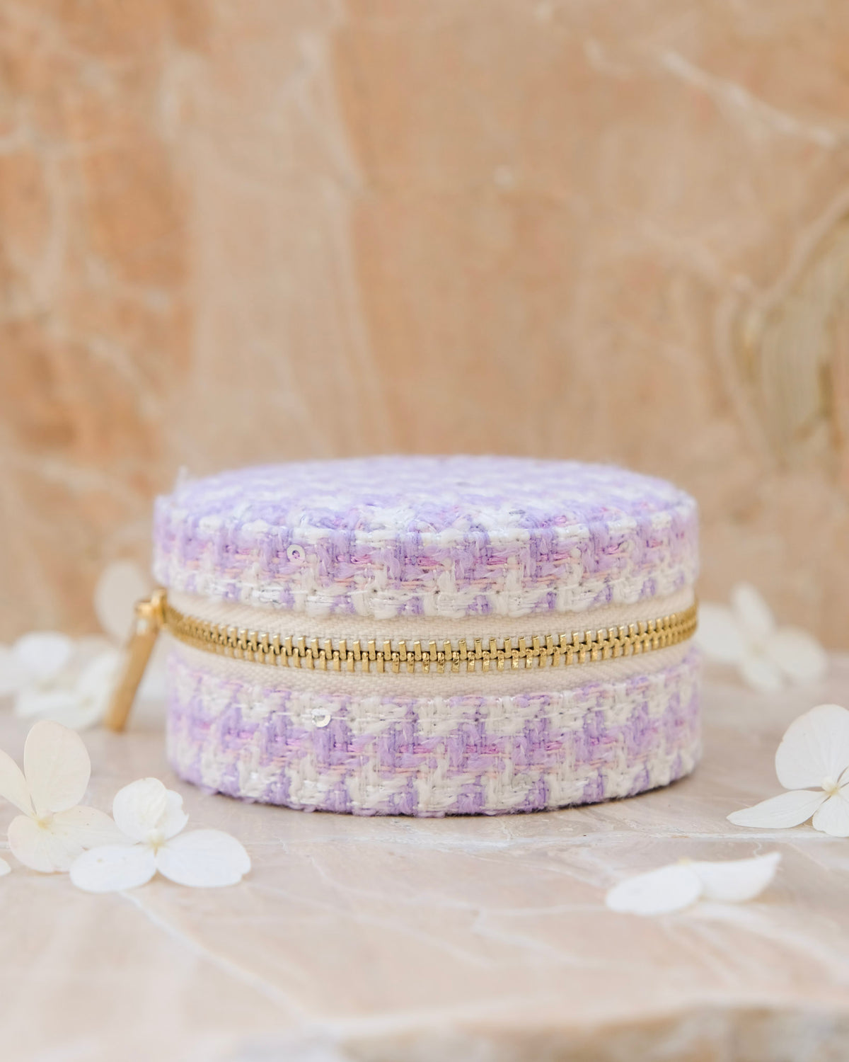 Yvonne houndstooth travel jewelry box - outlet