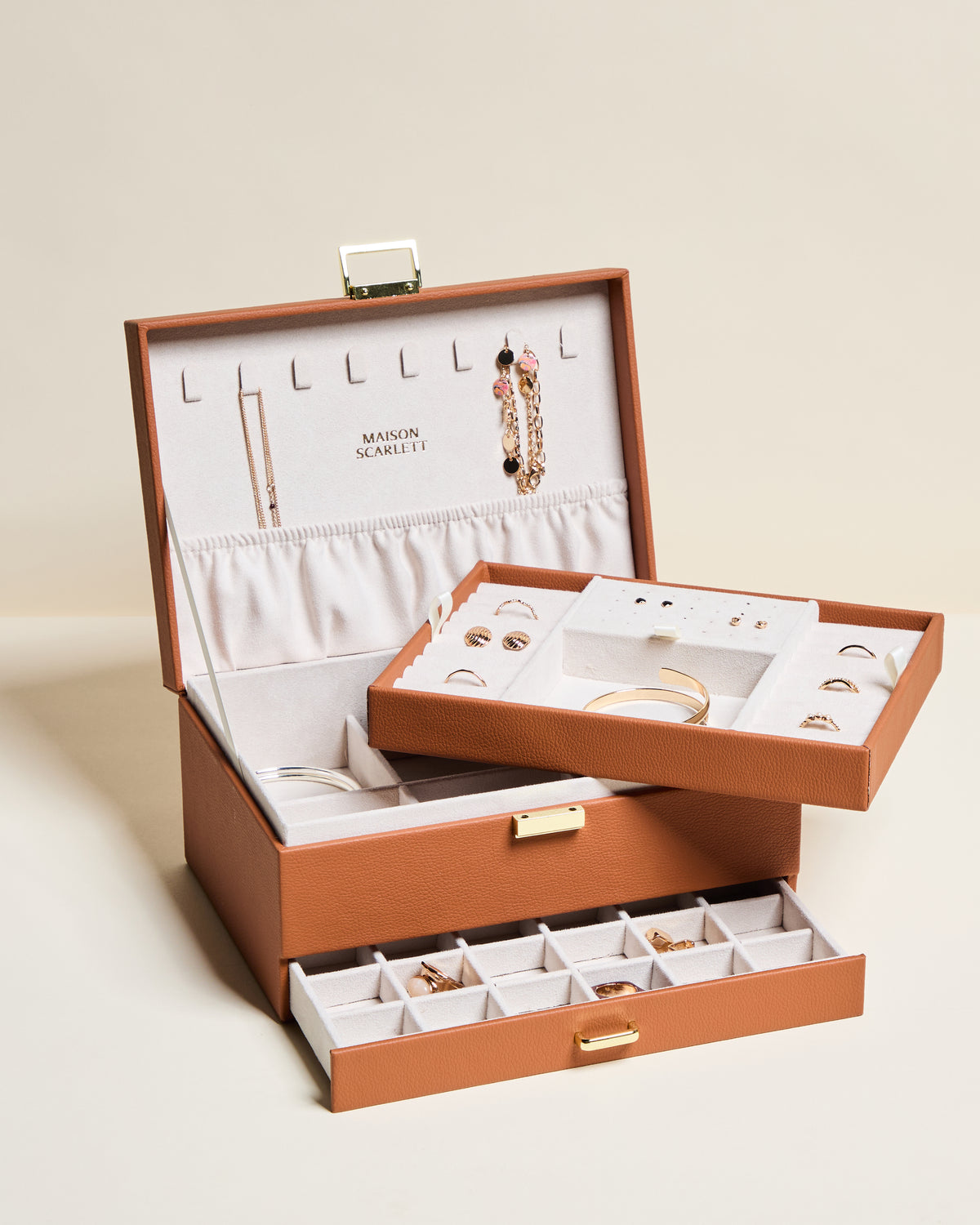 Denise PU leather jewelry box