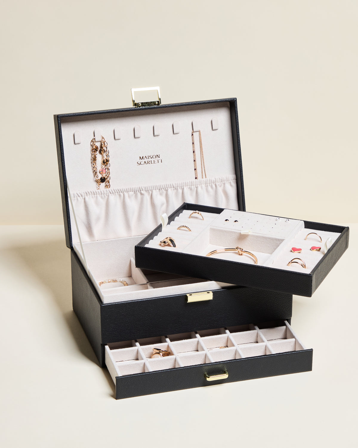 Denise PU leather jewelry box