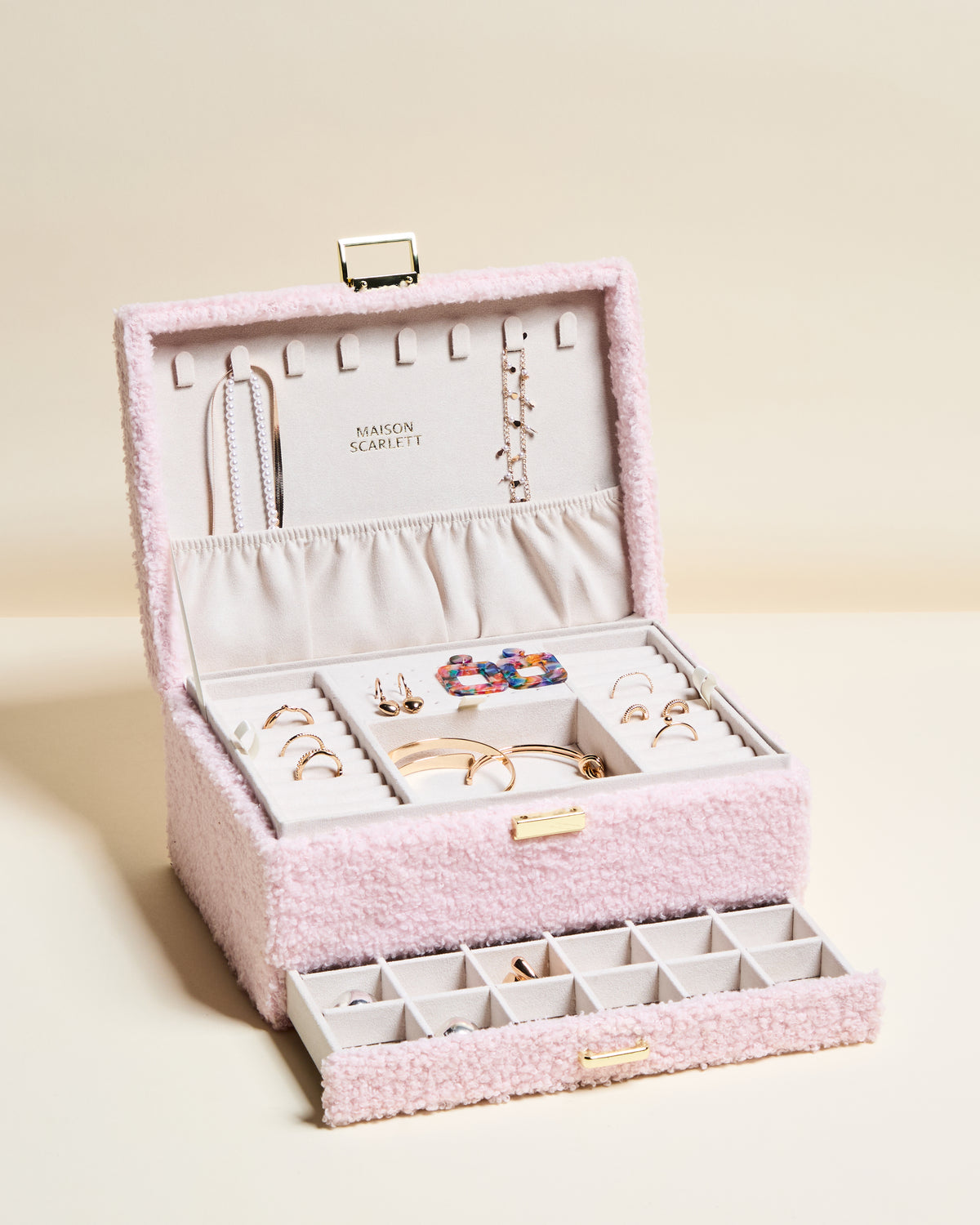 Denise bouclé jewelry box