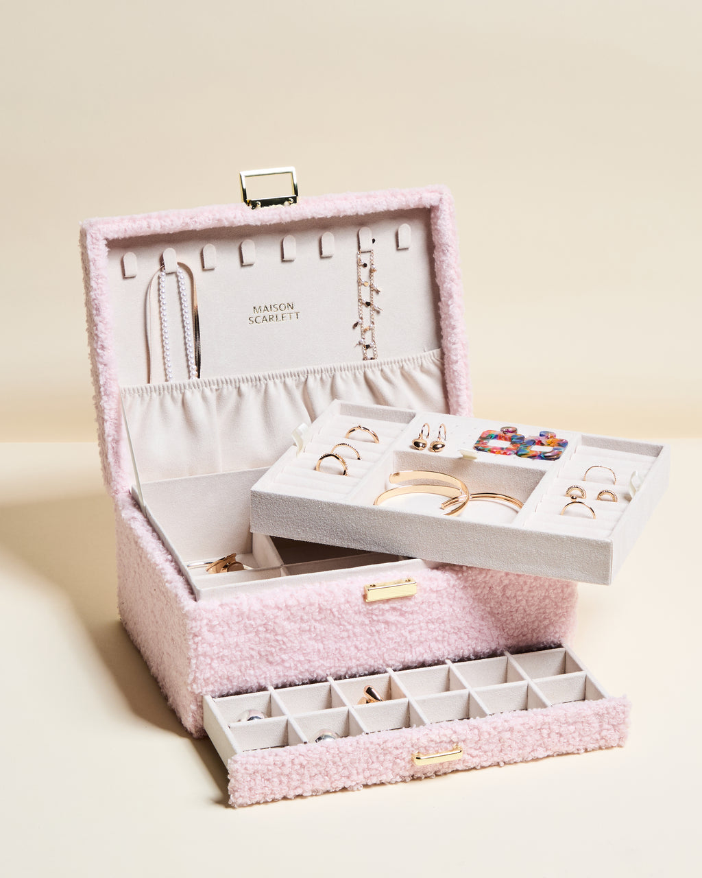 Denise bouclé jewelry box