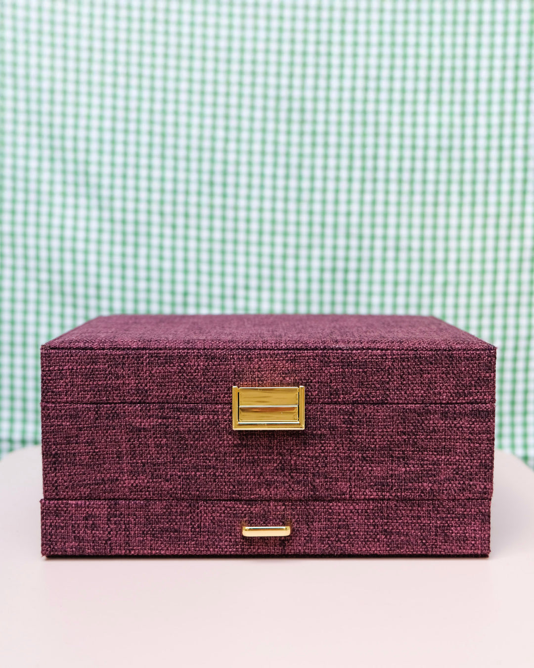 Denise linen effect jewelry box