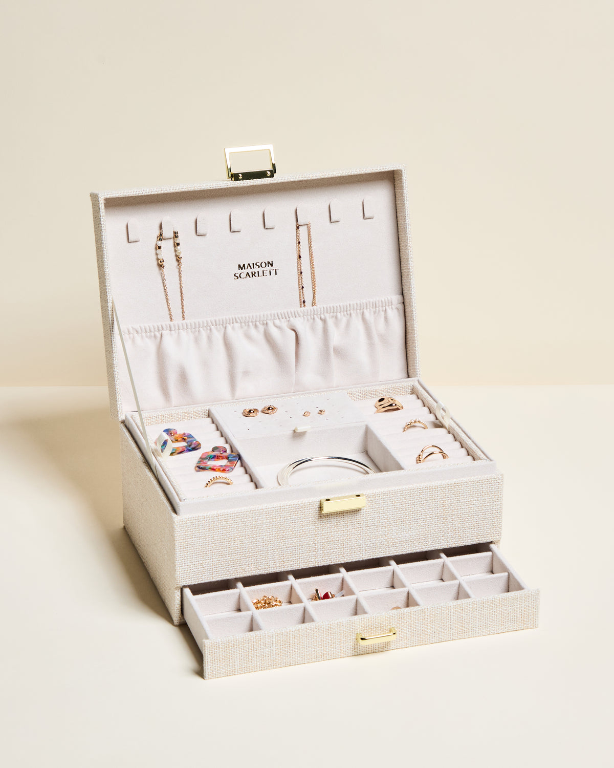 Denise linen jewelry box
