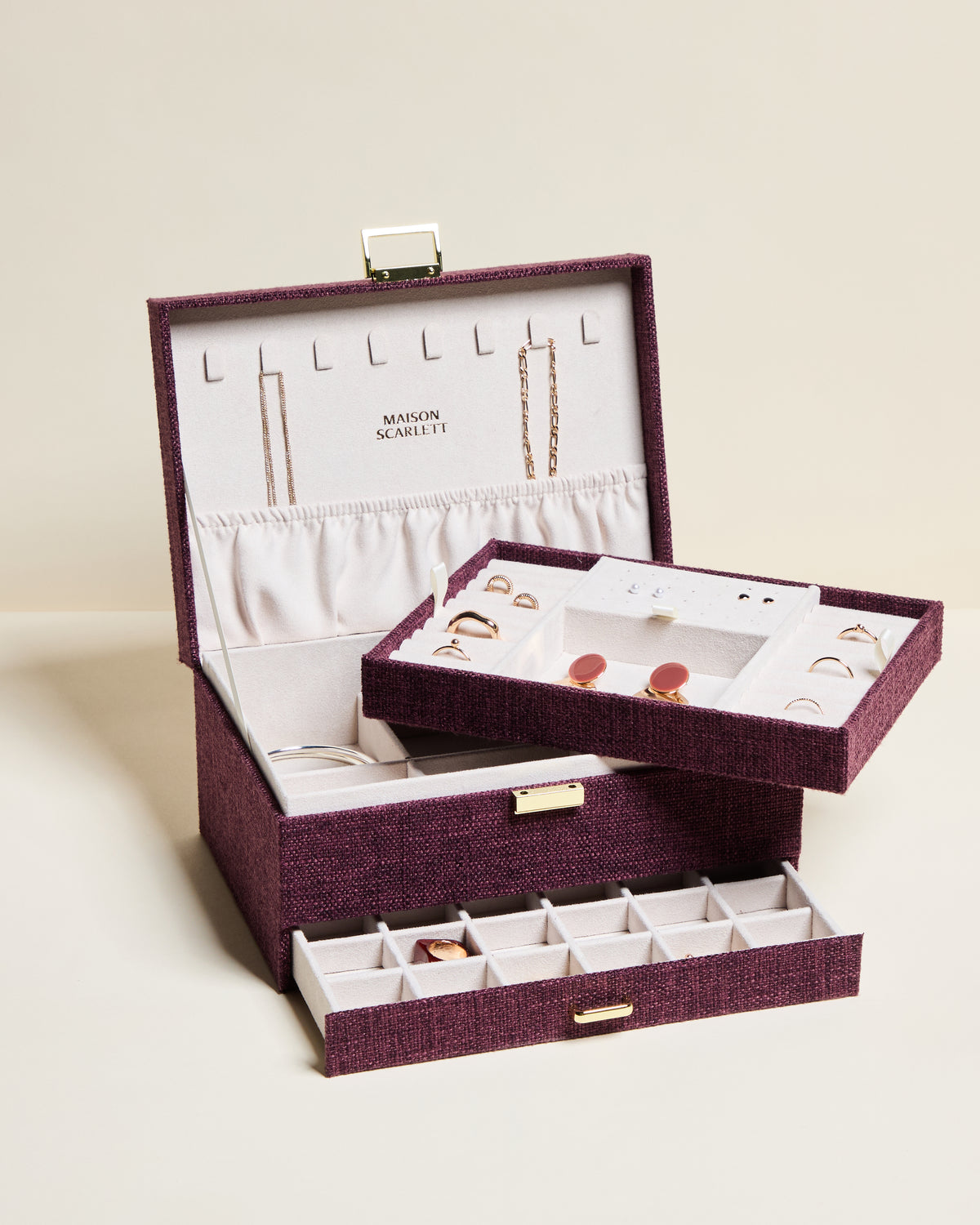 Denise linen jewelry box