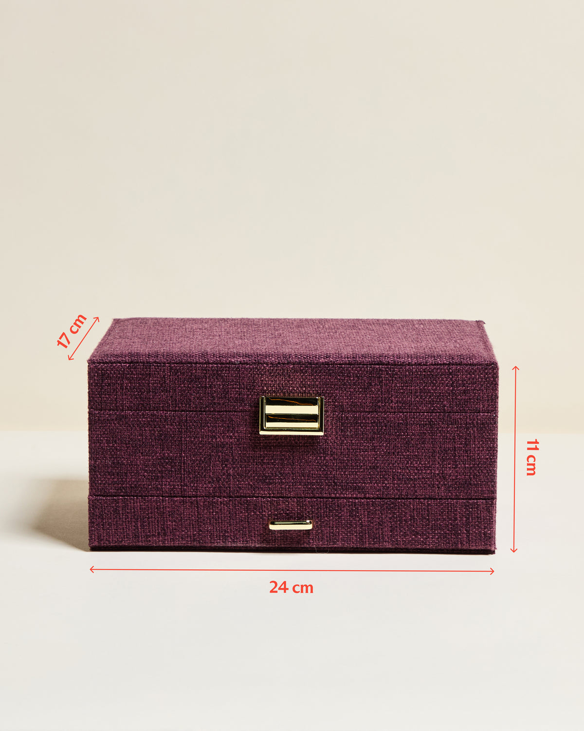 Denise Linen-Look Jewelry Box
