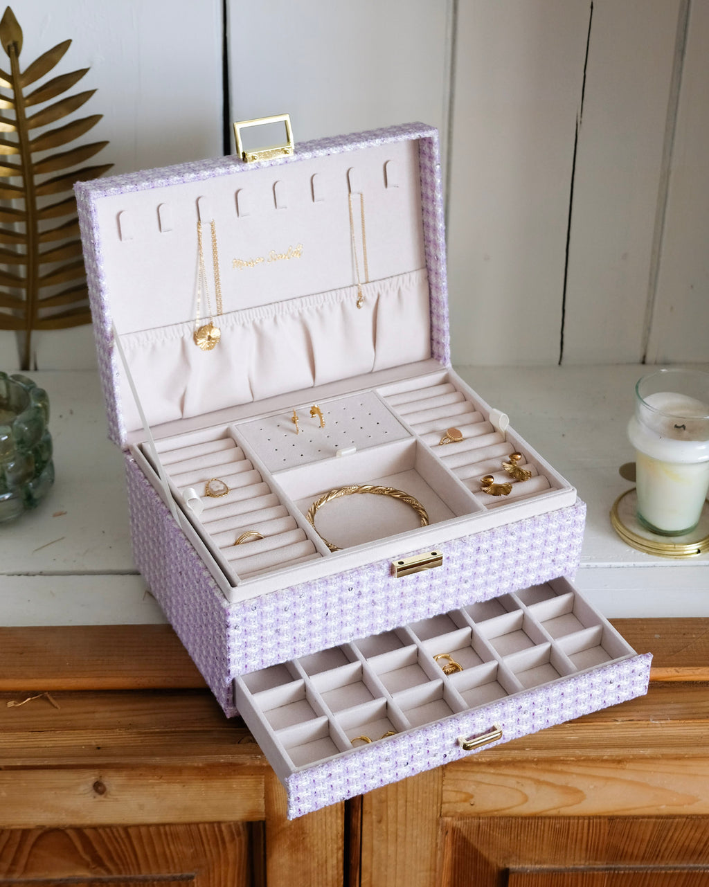 Denise houndstooth jewelry box - outlet