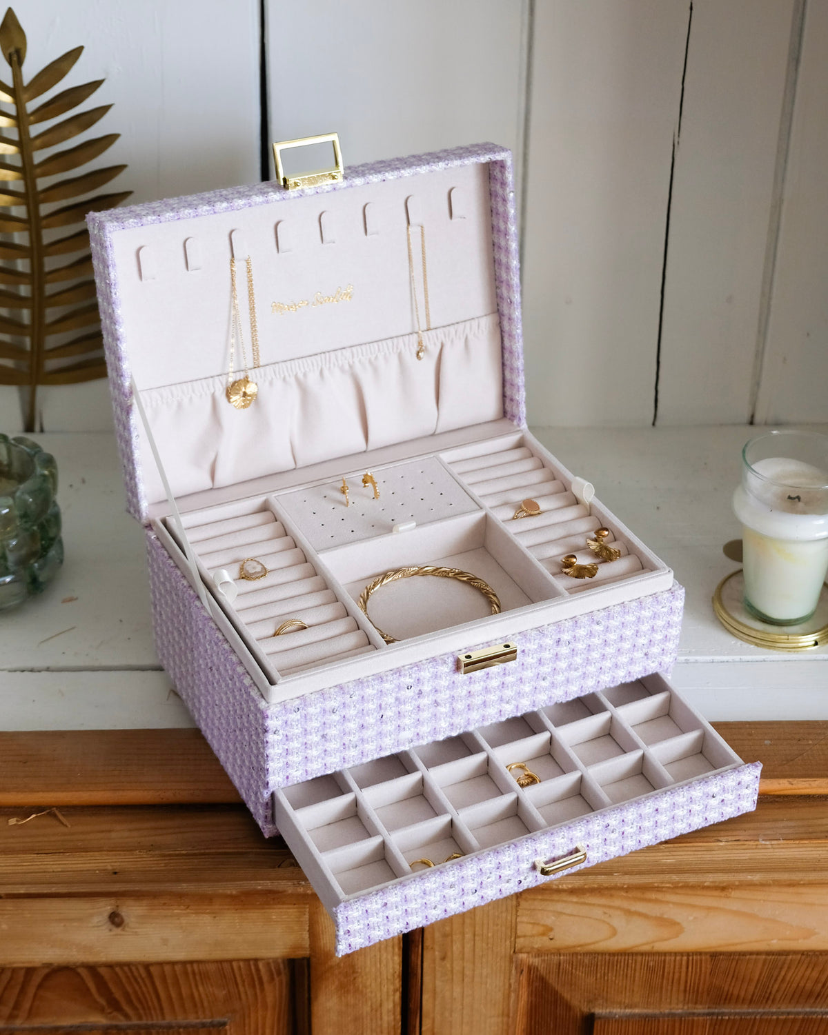 Denise houndstooth jewelry box - outlet
