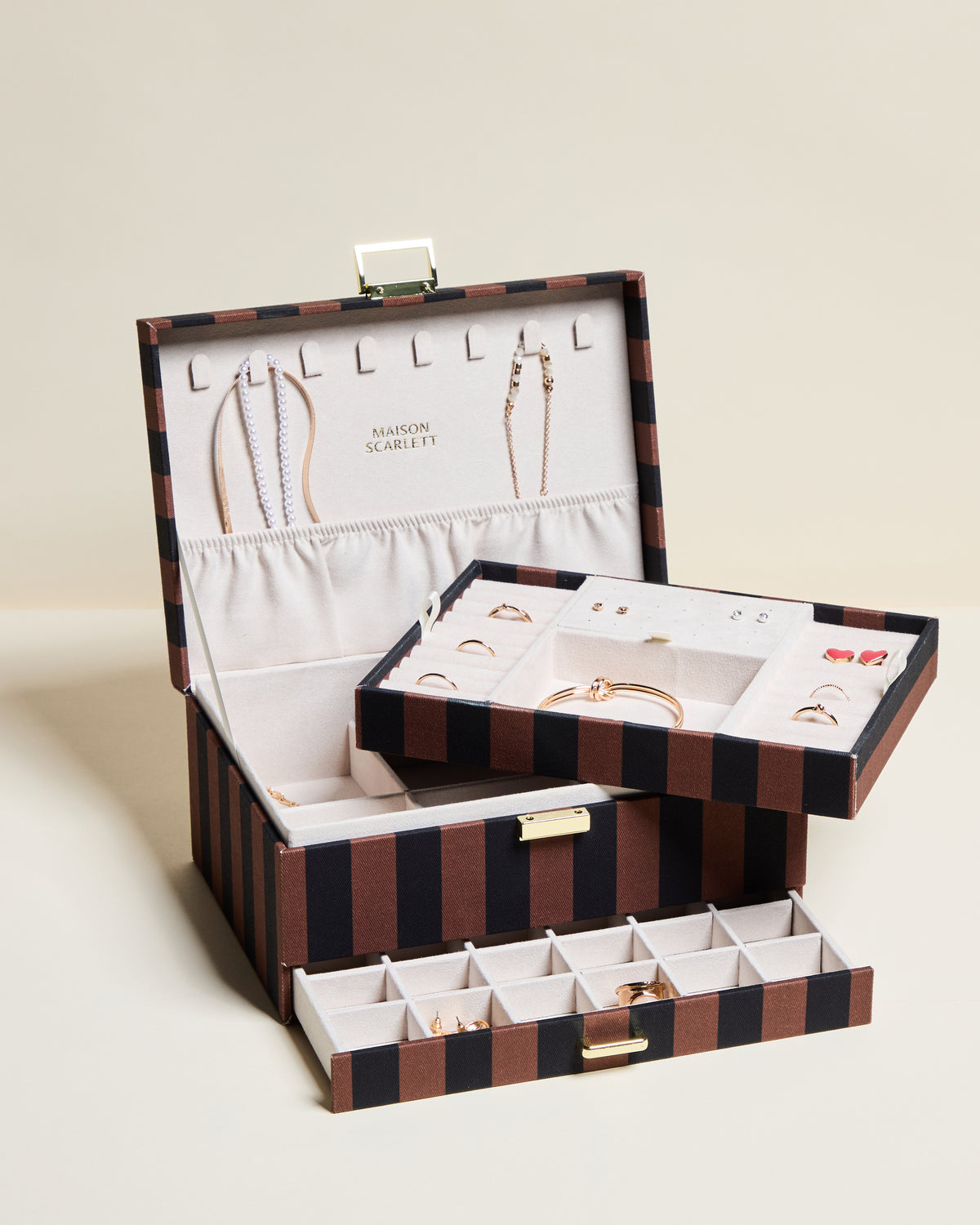 Denise Stripes Jewelry Box