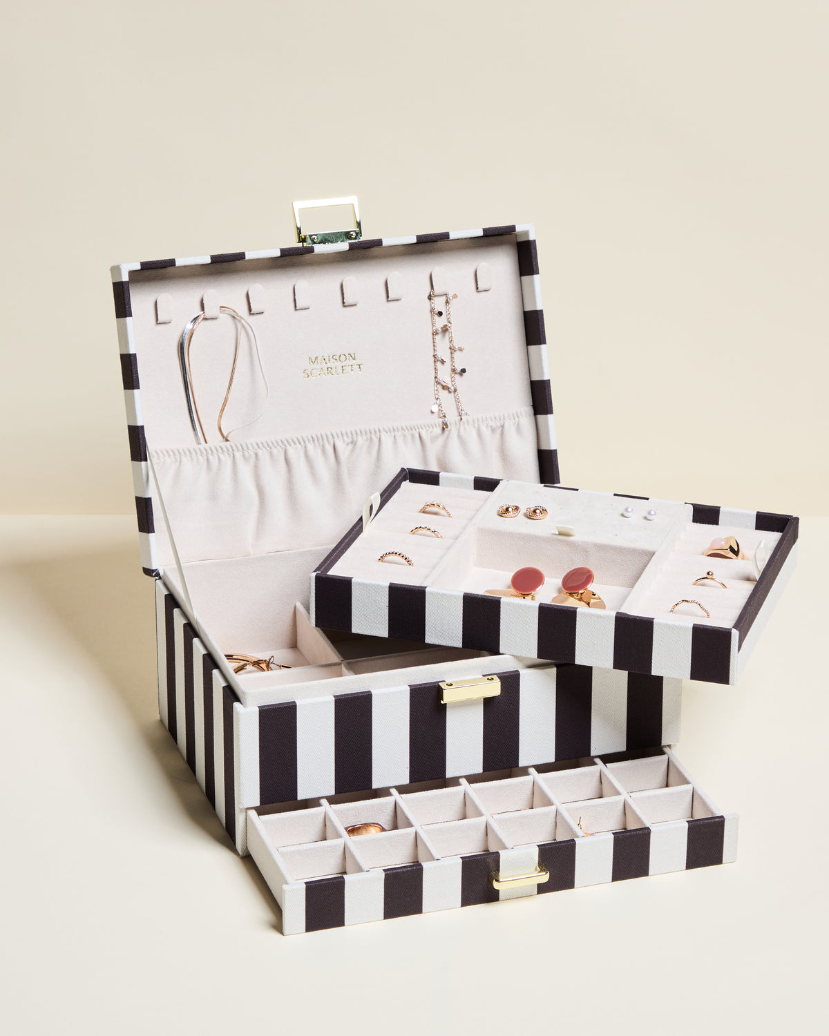 Denise Stripes Jewelry Box