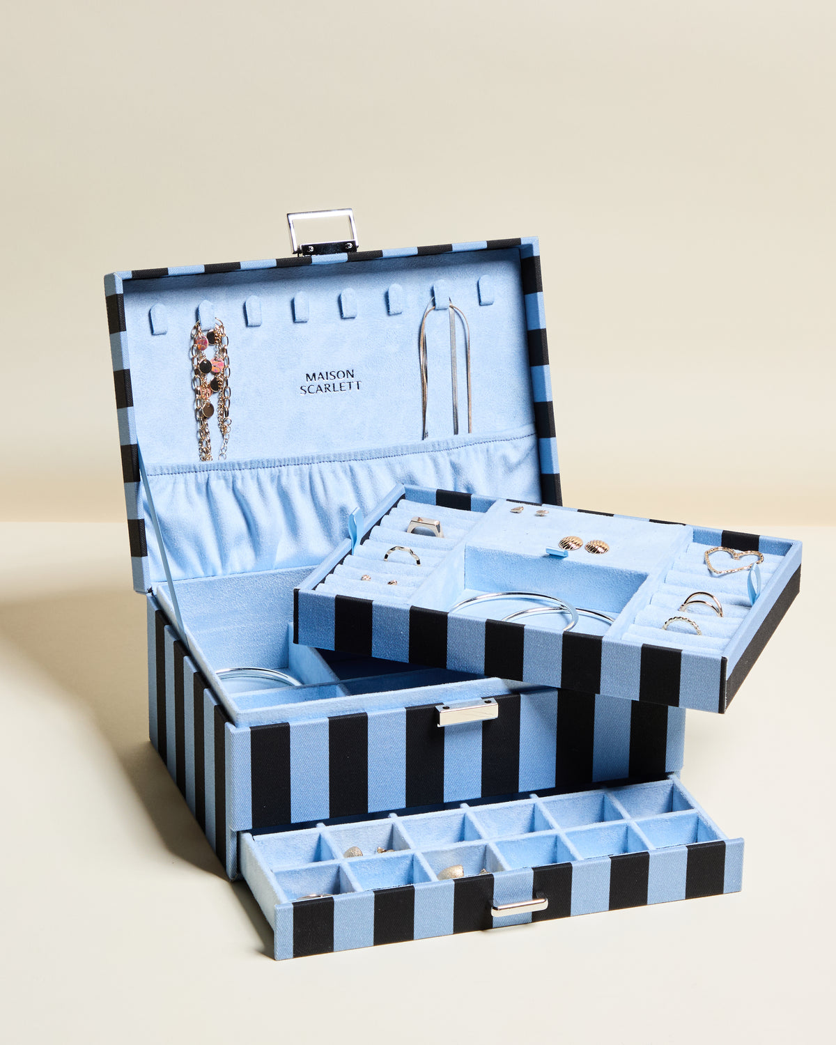 Denise Stripes Jewelry Box