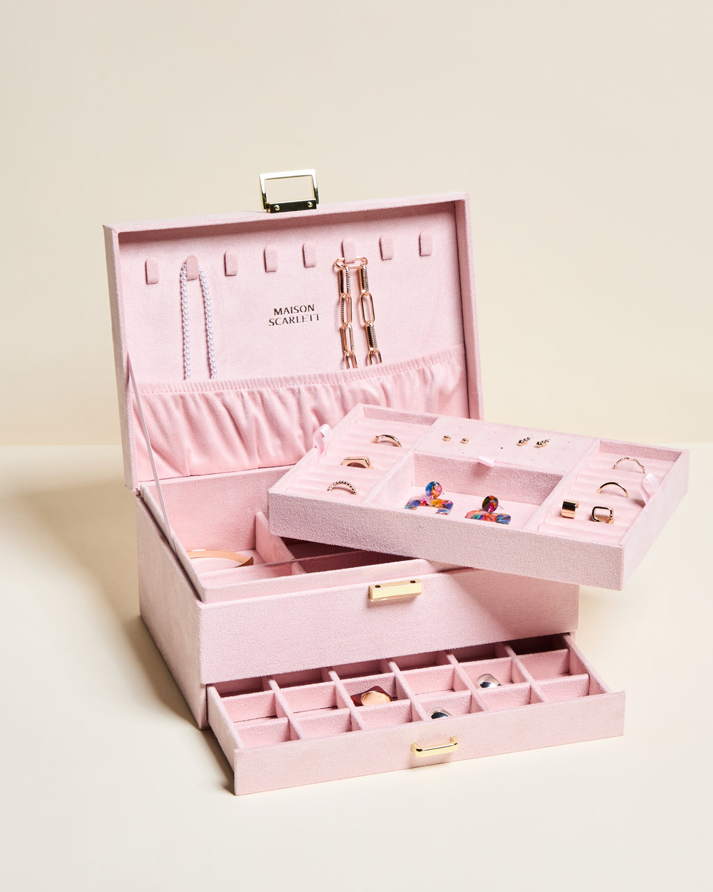 Denise velvet jewelry box