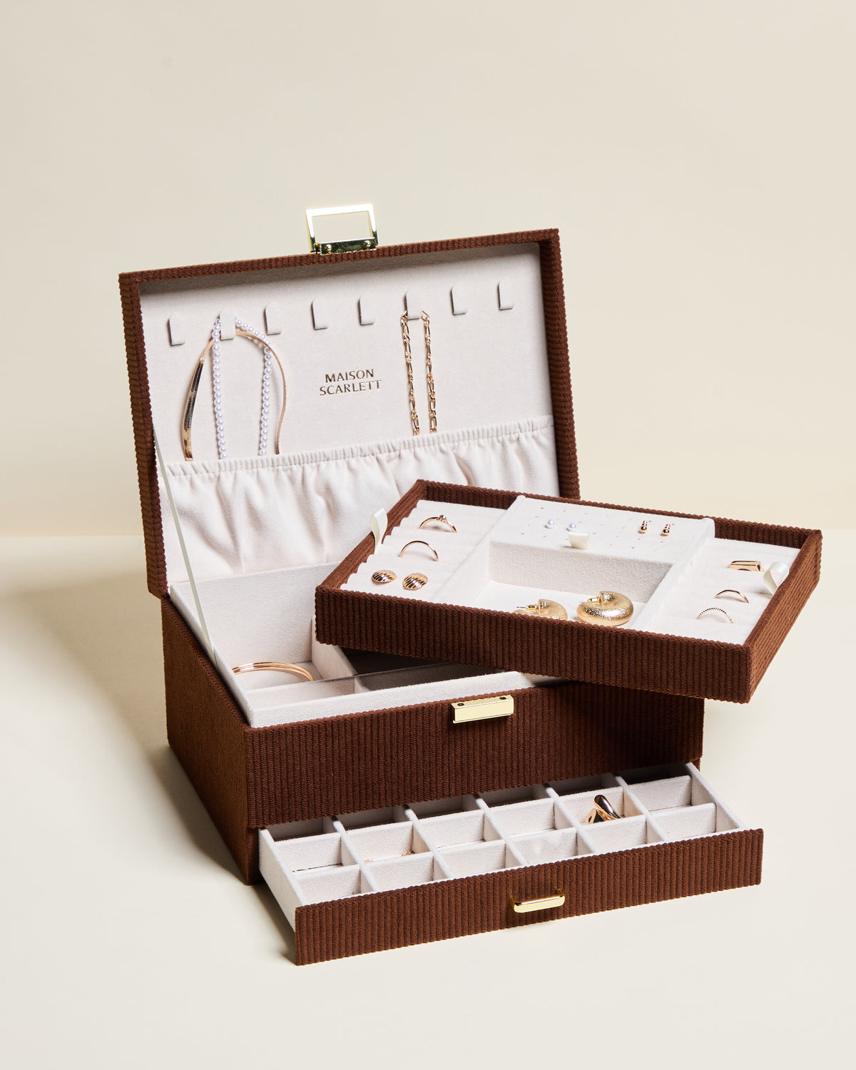 Denise corduroy jewelry box