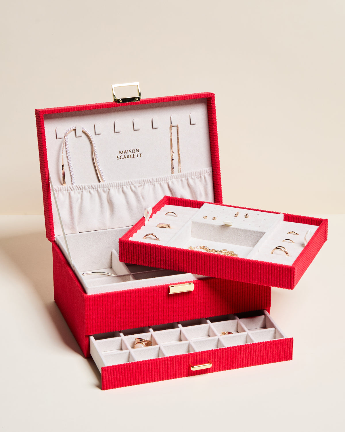 Denise corduroy jewelry box