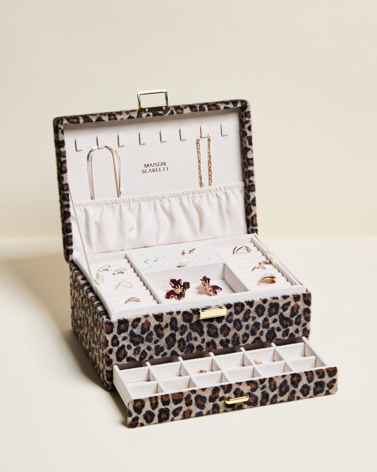 Denise leopard jewelry box