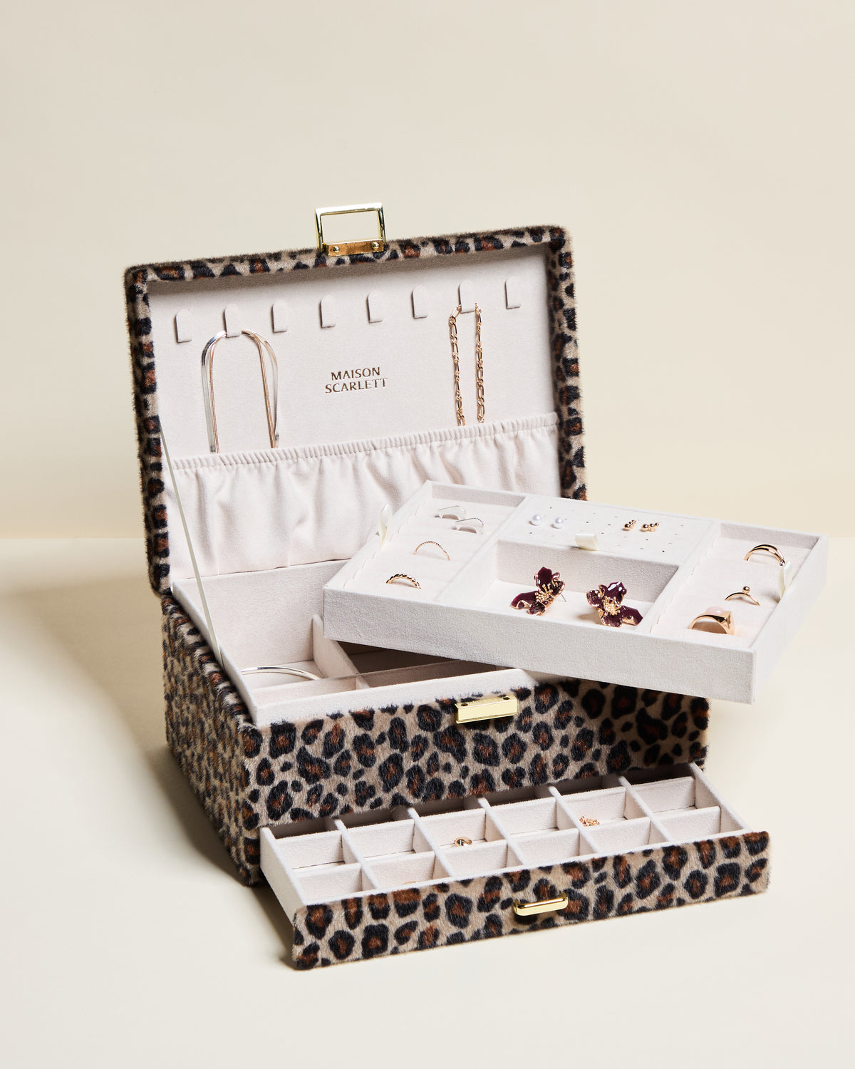 Denise leopard jewelry box