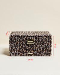 Denise leopard velvet jewelry box