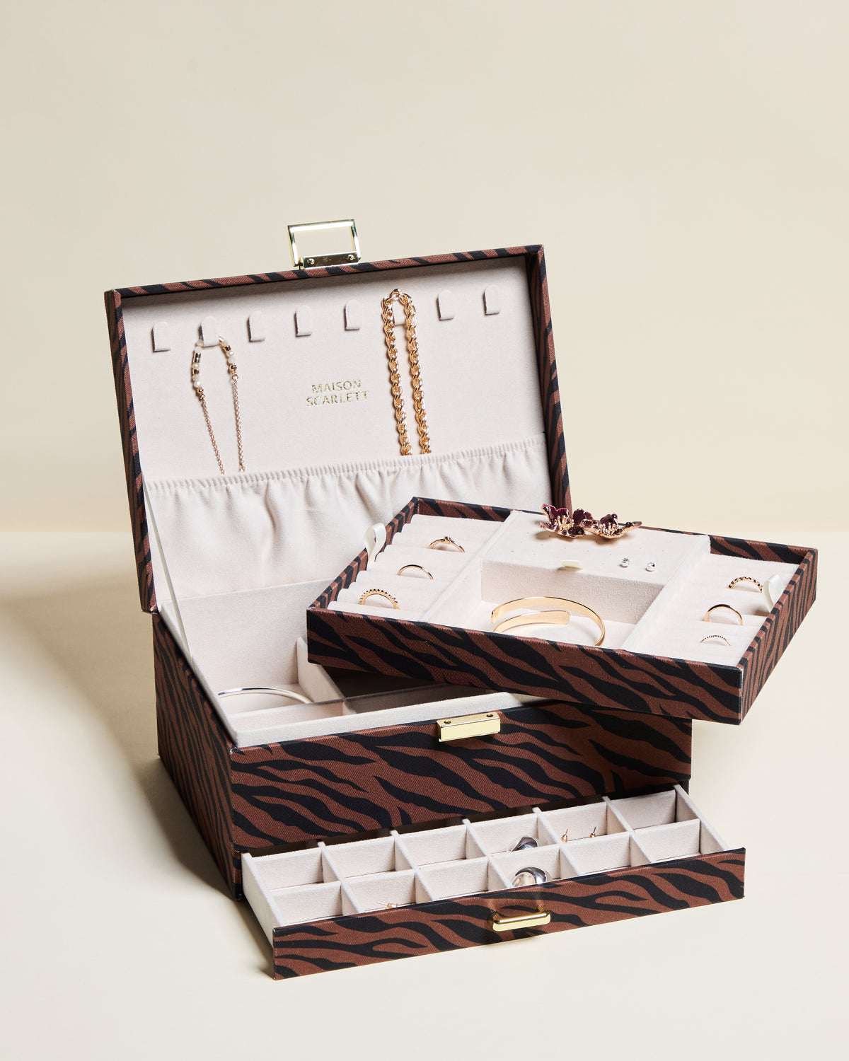 Denise Zebra Jewelry Box