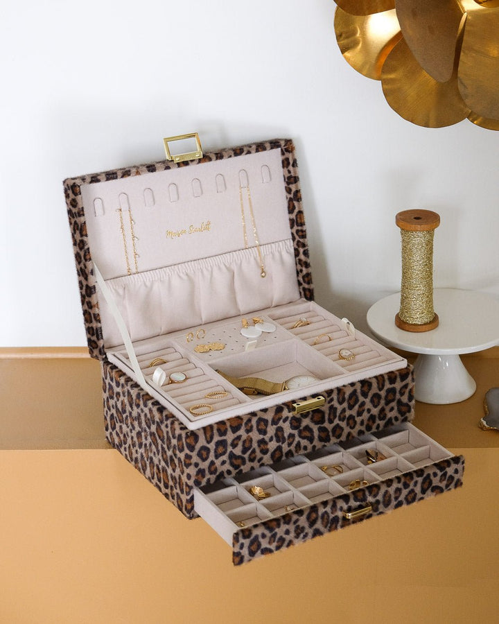 Denise leopard jewelry box