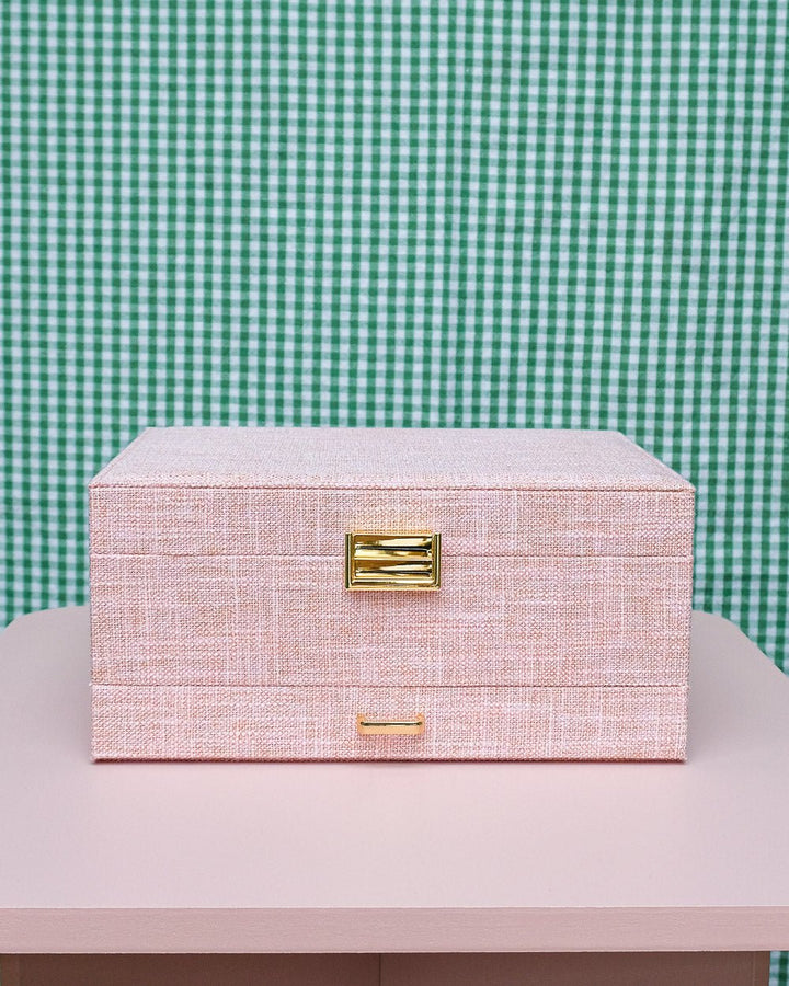 Denise linen effect jewelry box
