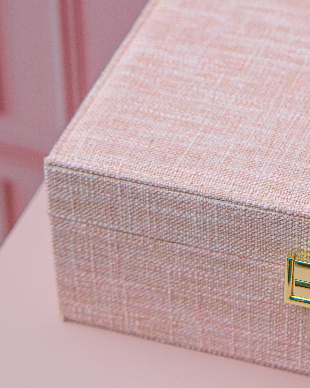 Louise linen-effect jewelry box - outlet