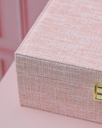 Louise linen-effect jewelry box - outlet