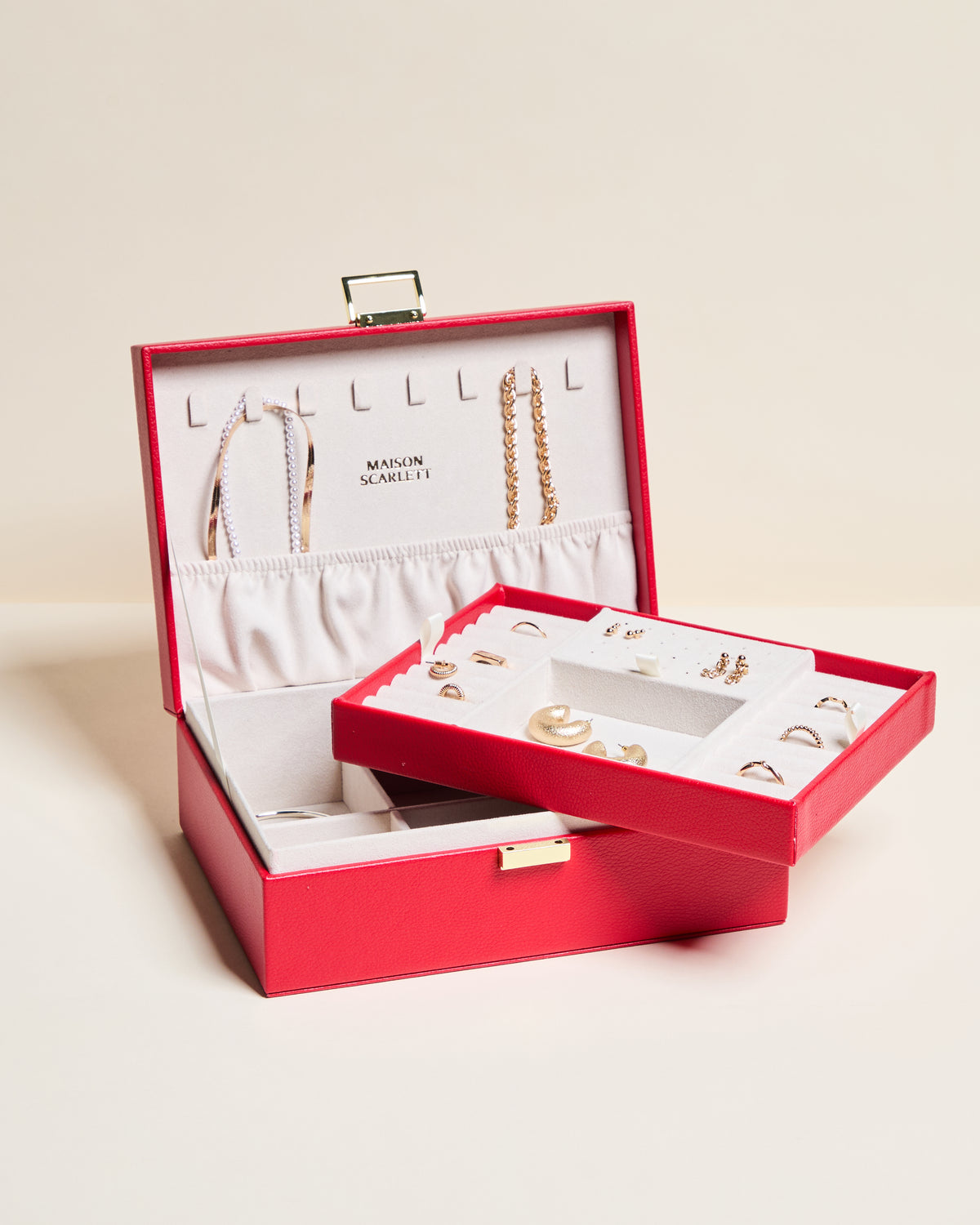 Louise PU leather jewelry box