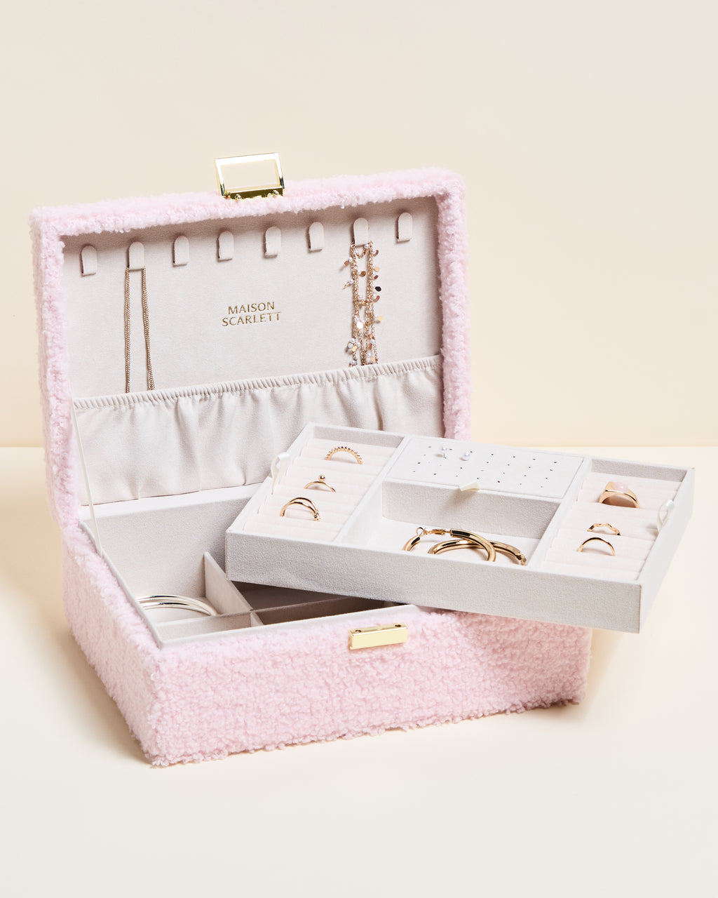 Louise bouclé jewelry box
