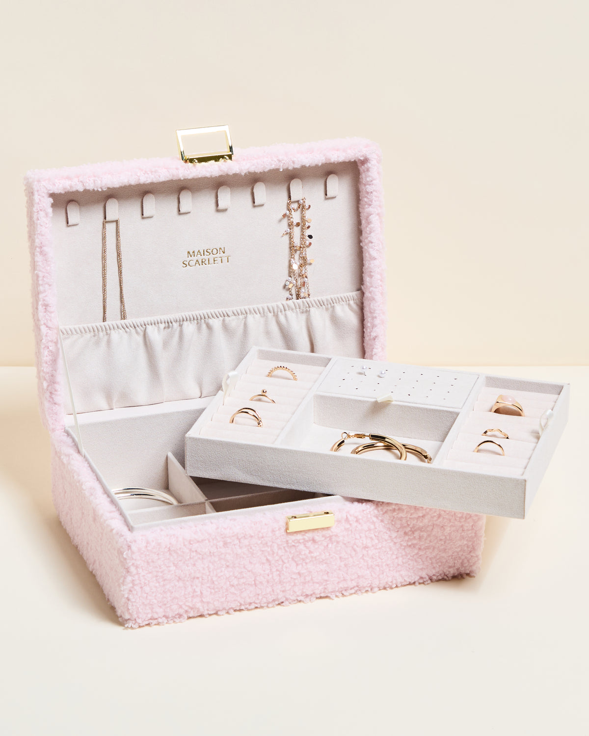 Louise bouclé jewelry box