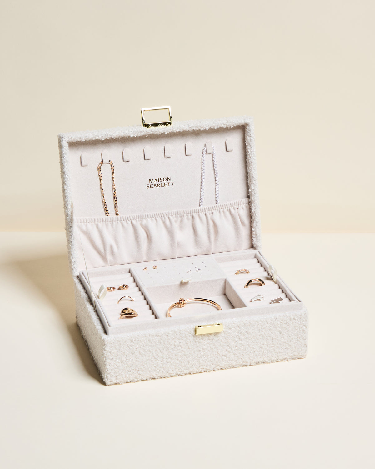 Louise bouclé jewelry box
