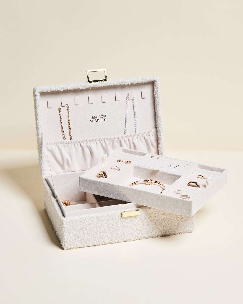 Louise bouclé jewelry box