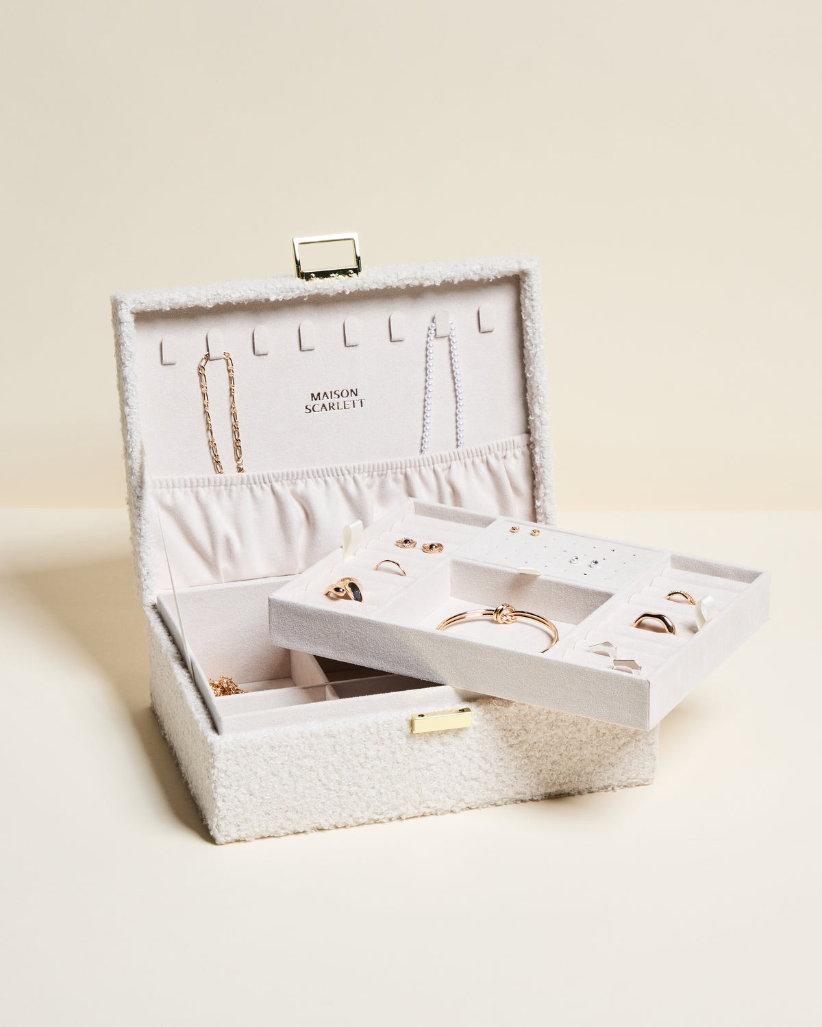 Louise bouclé jewelry box